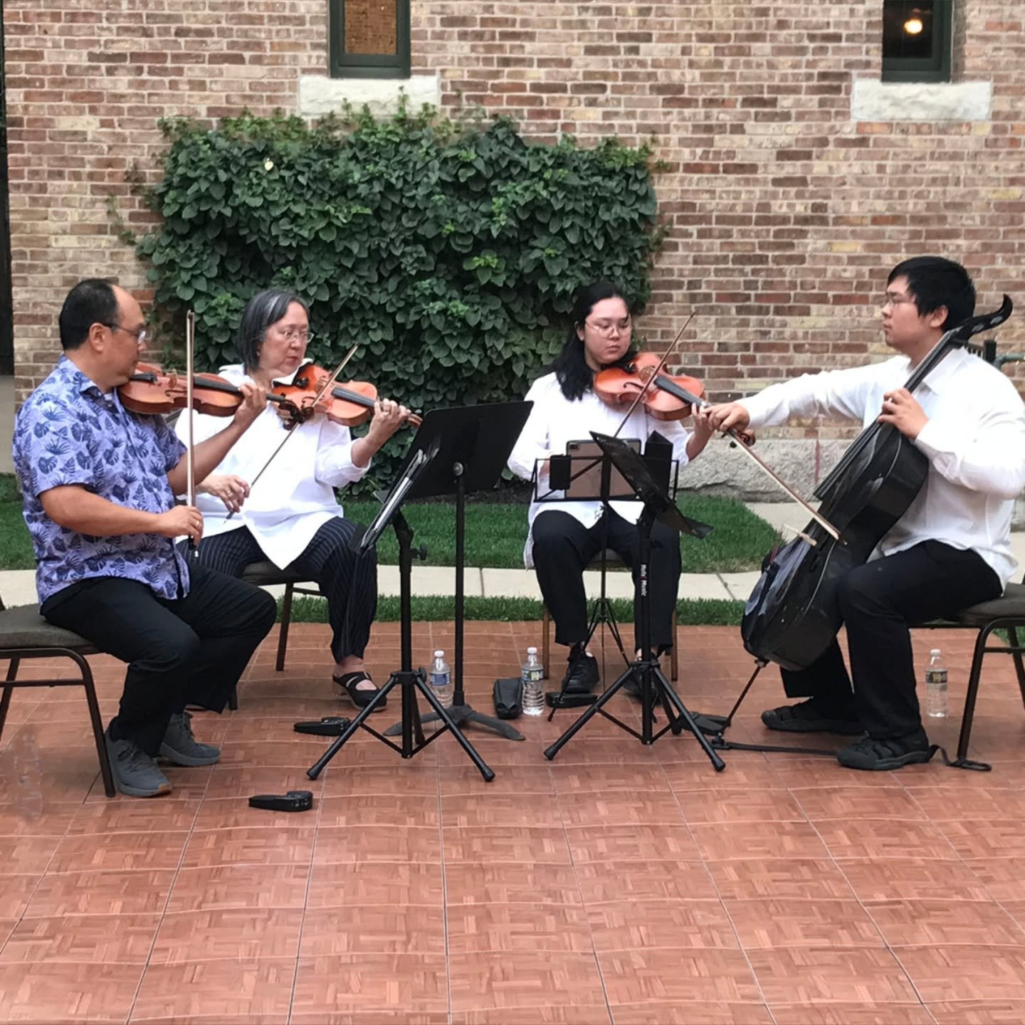 Our first classical courtyard concert on Thursday, June 11 features the Chen String Quartet, led by Robert Chen, concertmaster of the Chicago Symphony Orchestra. Doors open at 6:00pm, with music starting at 6:30pm. 

Bring your chairs, blanket, picni