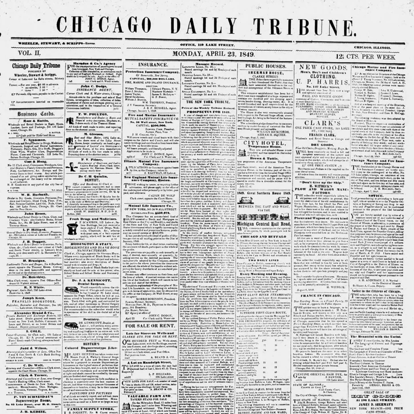 Did you know the first edition of the Chicago Tribune was published 179 years ago today &ndash; June 10, 1847? 

On the 75th anniversary of that event &ndash; June 10, 1922 &ndash; the Tribune announced an international design competition for its new