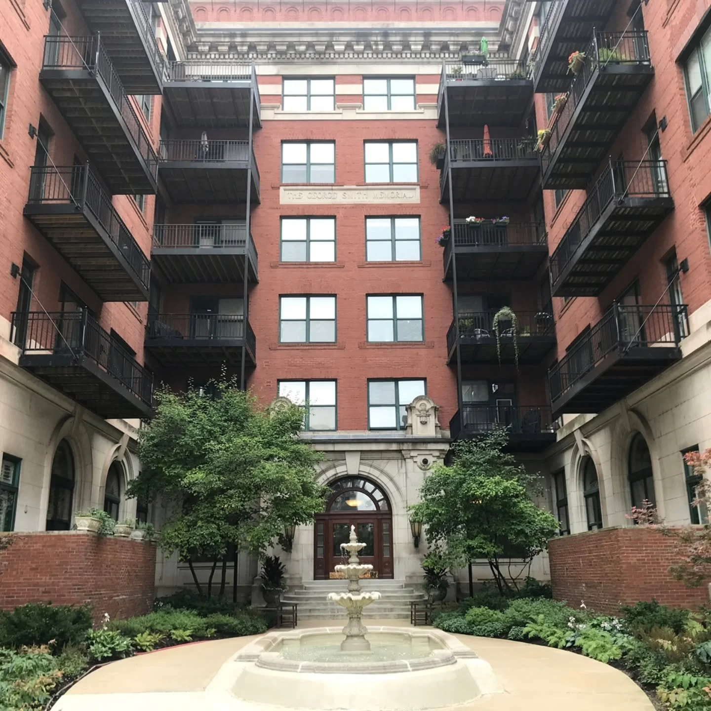 This week&rsquo;s Photo Friday shows the courtyard of Trevi Square located at 1439 S. Michigan Avenue, the newest addition to this year&rsquo;s &ldquo;A Walk Through Time&rdquo; tour on August 30. 

Now housing 67 condominium units, the structure ope