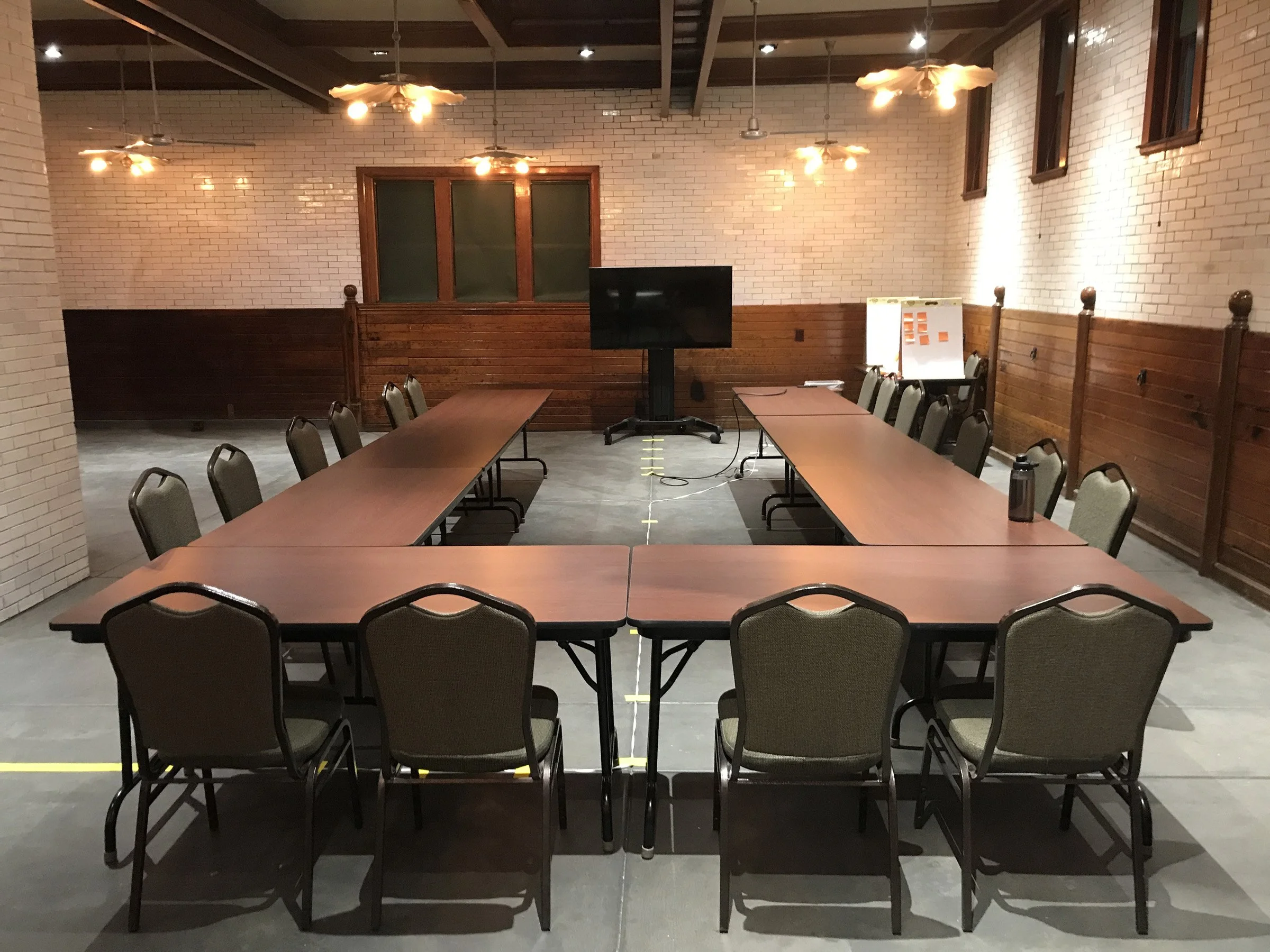 Coach house set for meeting.JPG