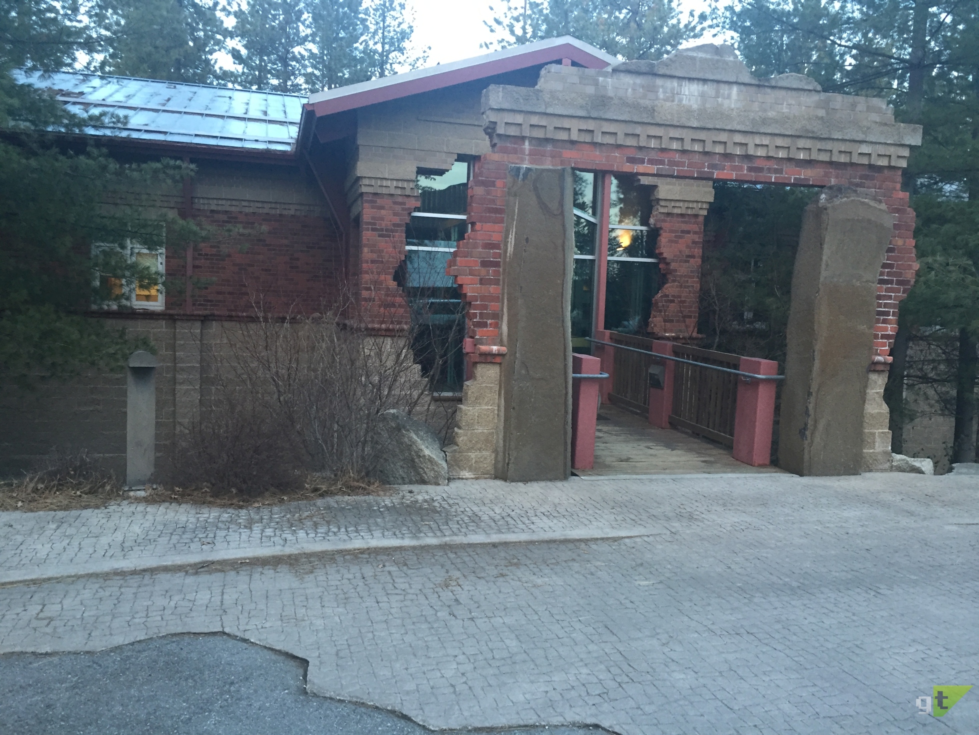 Cyan Worlds HQ in Mead, Washington. The building was erected during the development of Riven . The game's influence on the architecture is on display throughout.
