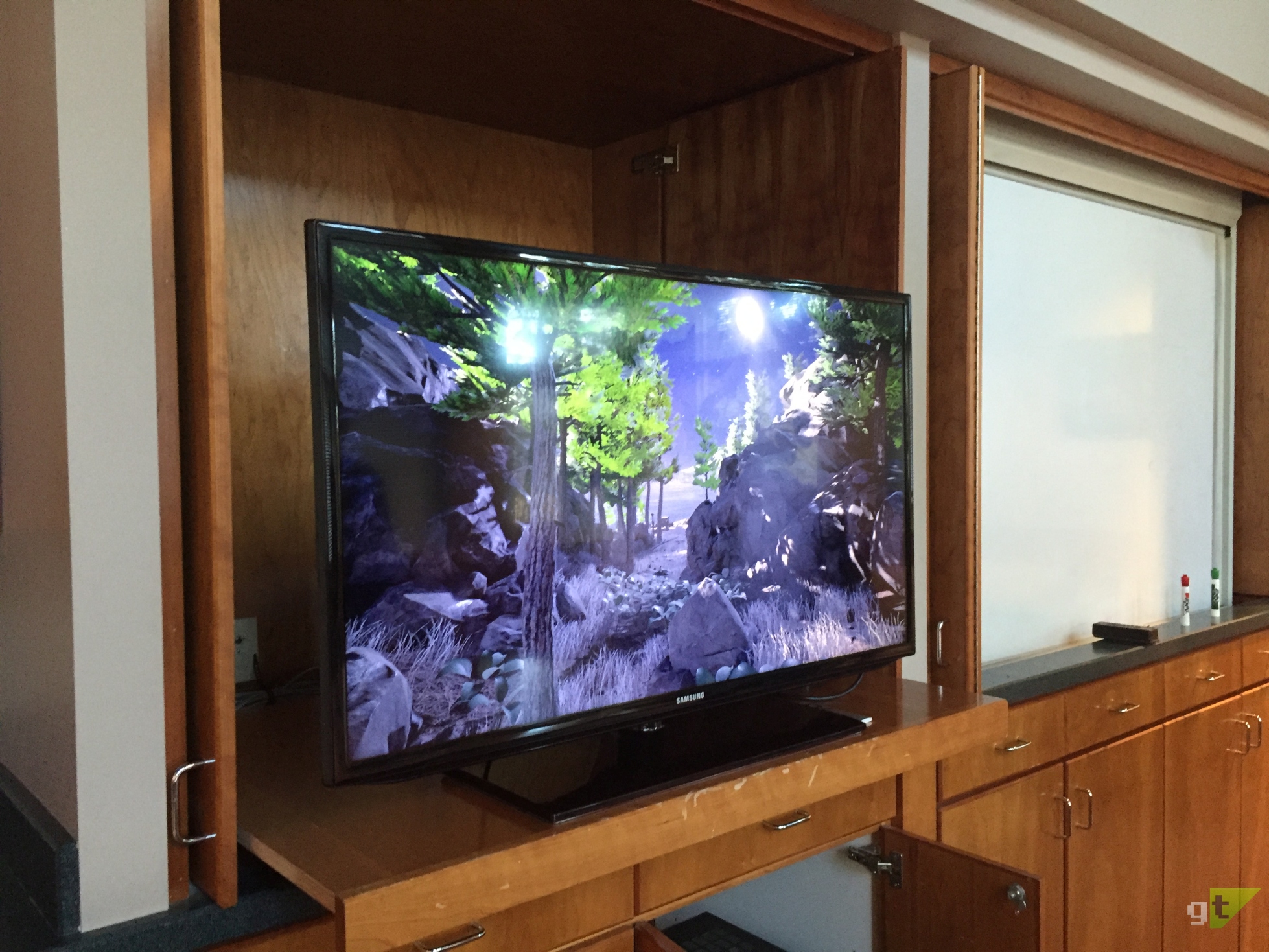 The intro area of Obduction as rendered in a demo build that we were always to play and ask questions at the side of the Cyan team.