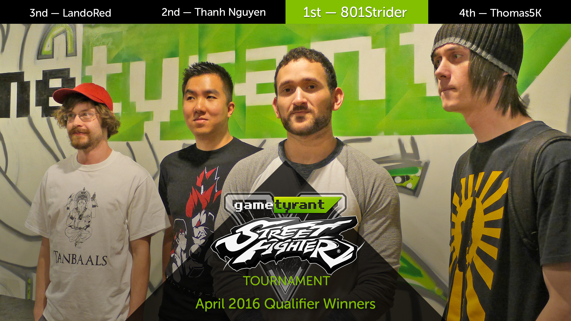 GameTyrant STREET FIGHTER V April Tournament — Winners and Photos