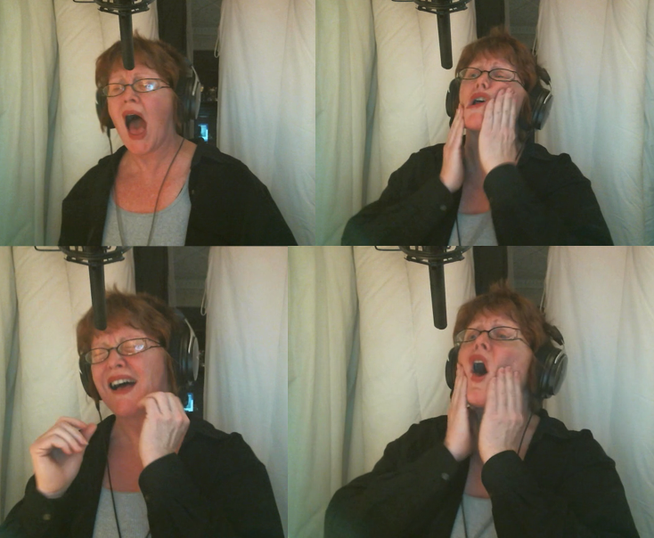 Slimer's voice among other exertion sounds don't just happen without hands to the face!