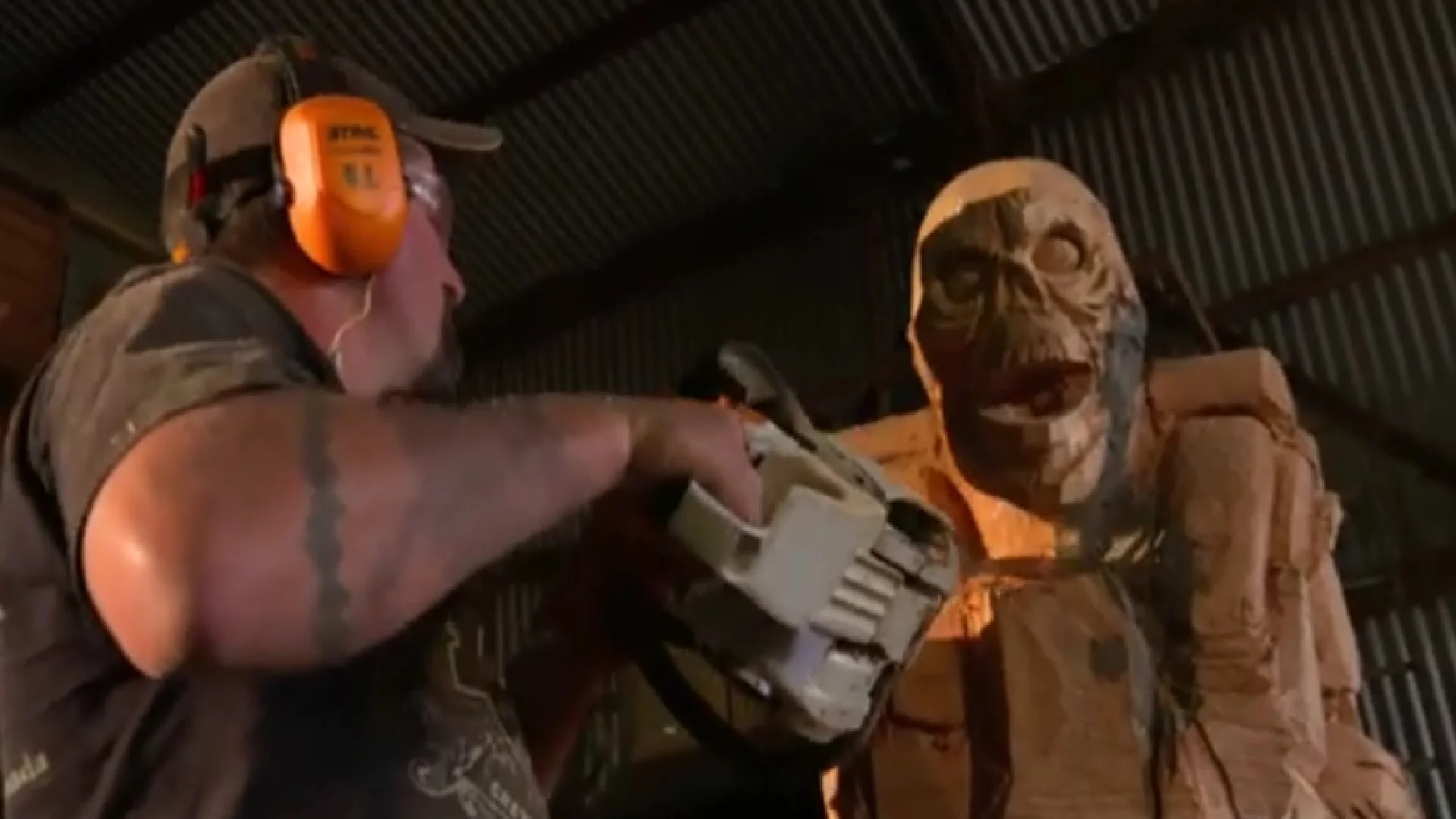 Watch An Artist Make DOOM's Revenant With A Chainsaw!