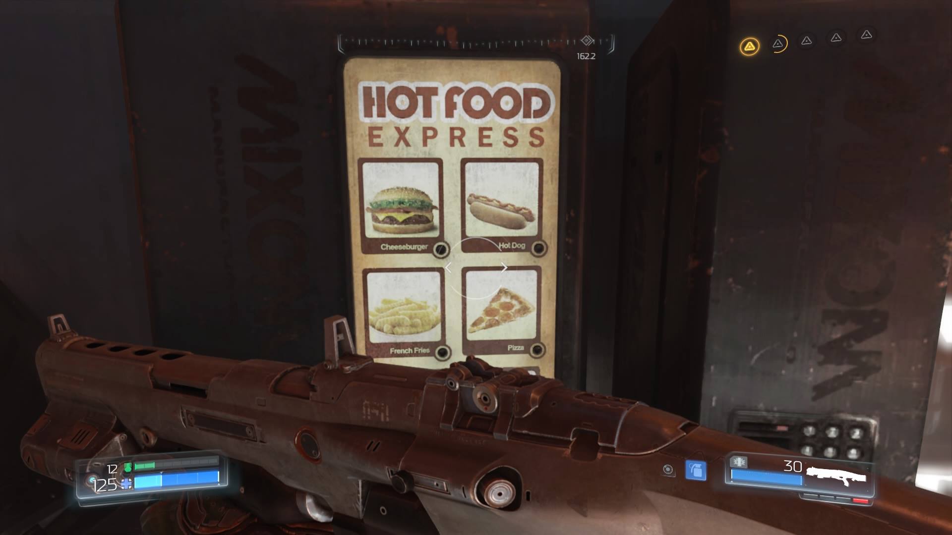 Take your helmet off for nothing except to taste dat delectable vending machine cheeseburger.