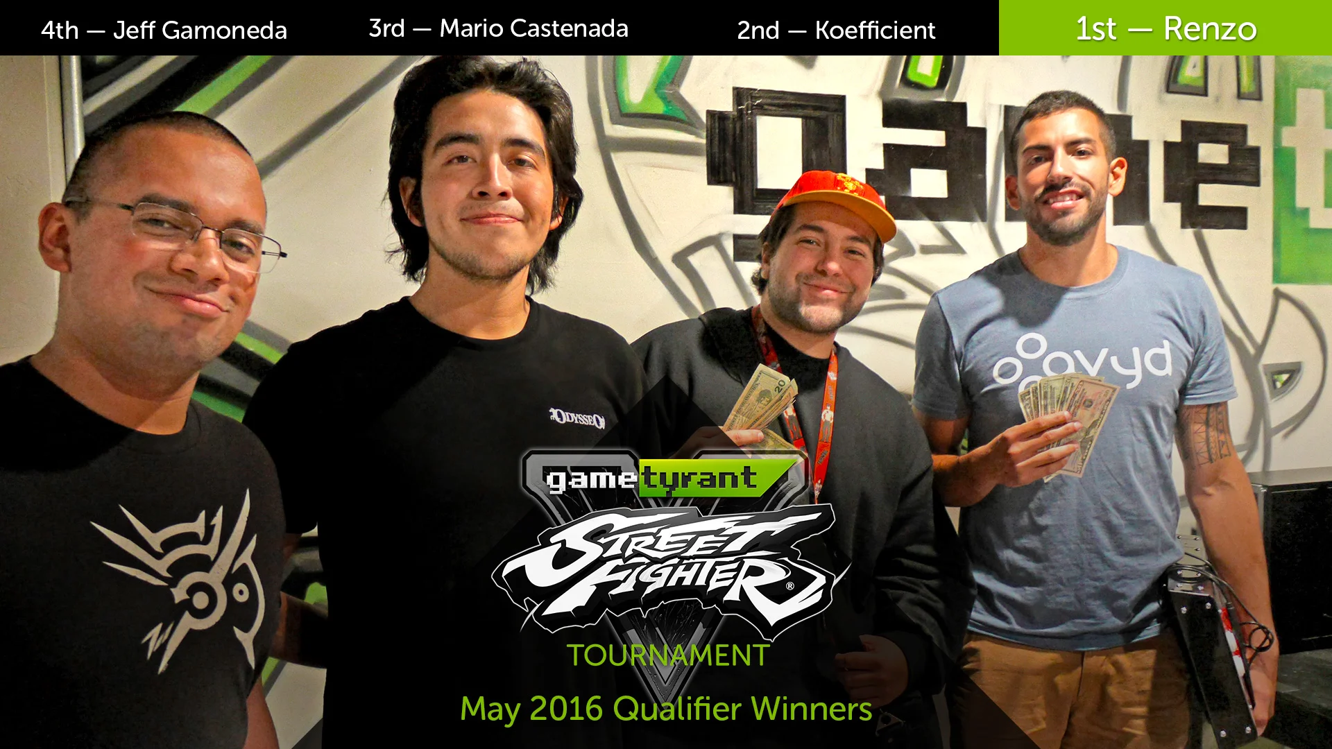 GameTyrant STREET FIGHTER V May Tournament — Winners and Photos