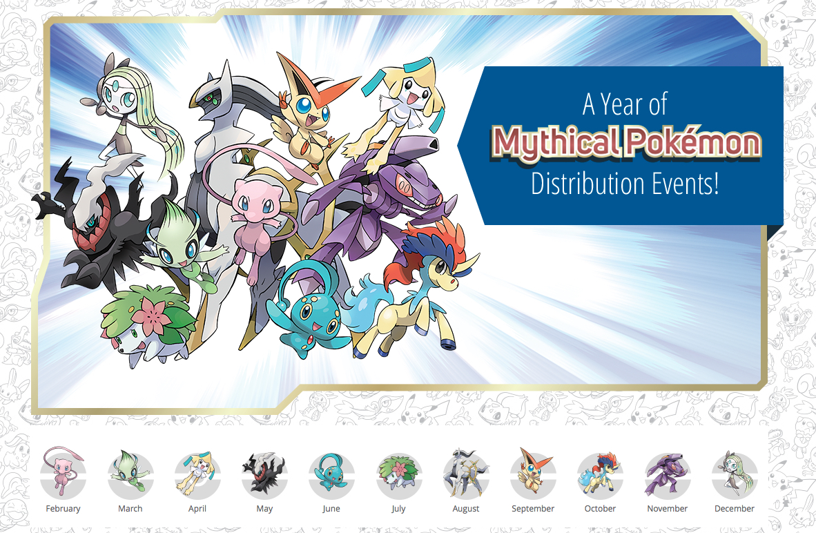 Pokémon Ultra Sun And Moon 20th Anniversary Mythical Event Pokemon