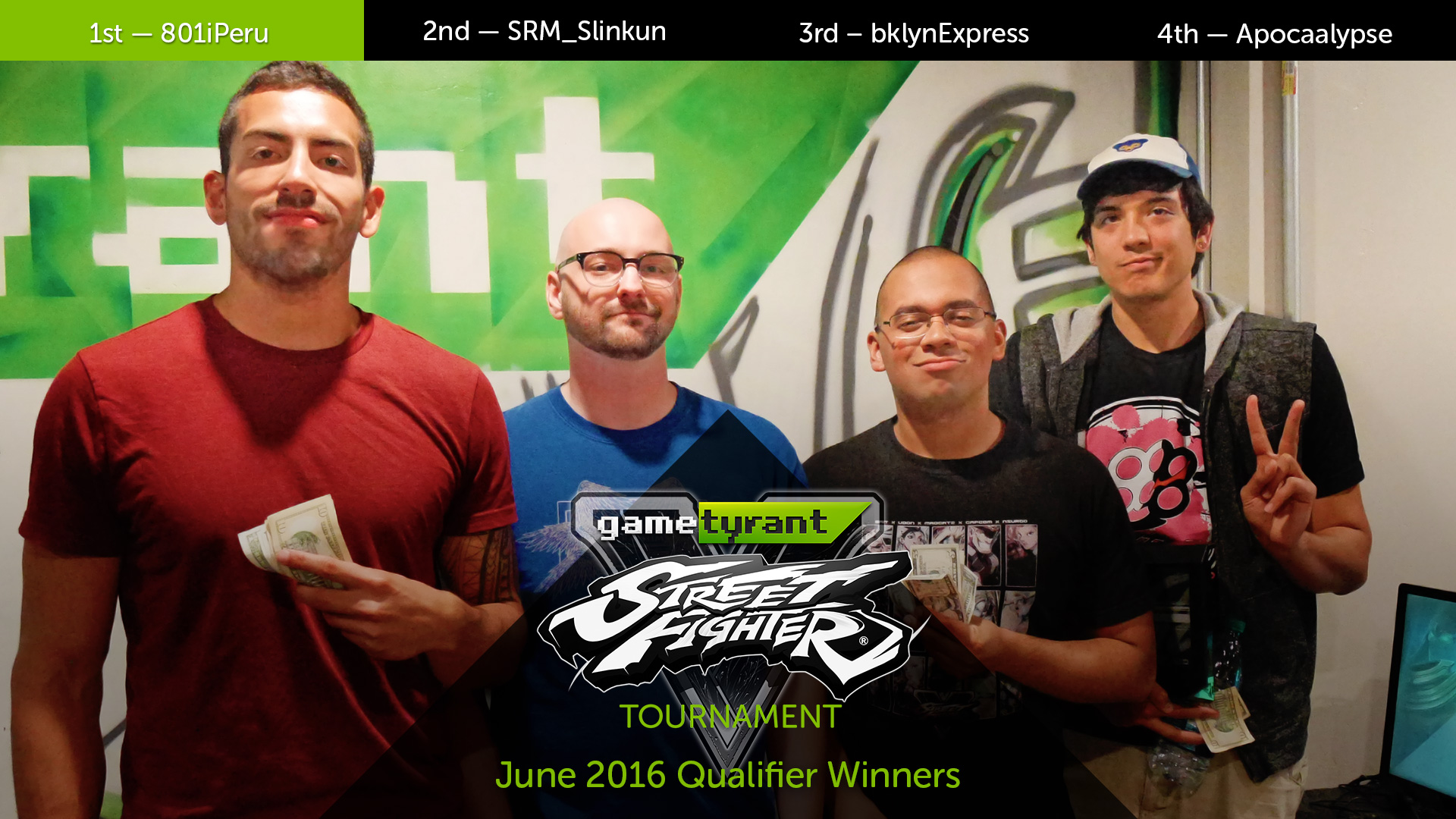 GameTyrant STREET FIGHTER V June Tournament — Winners and Photos