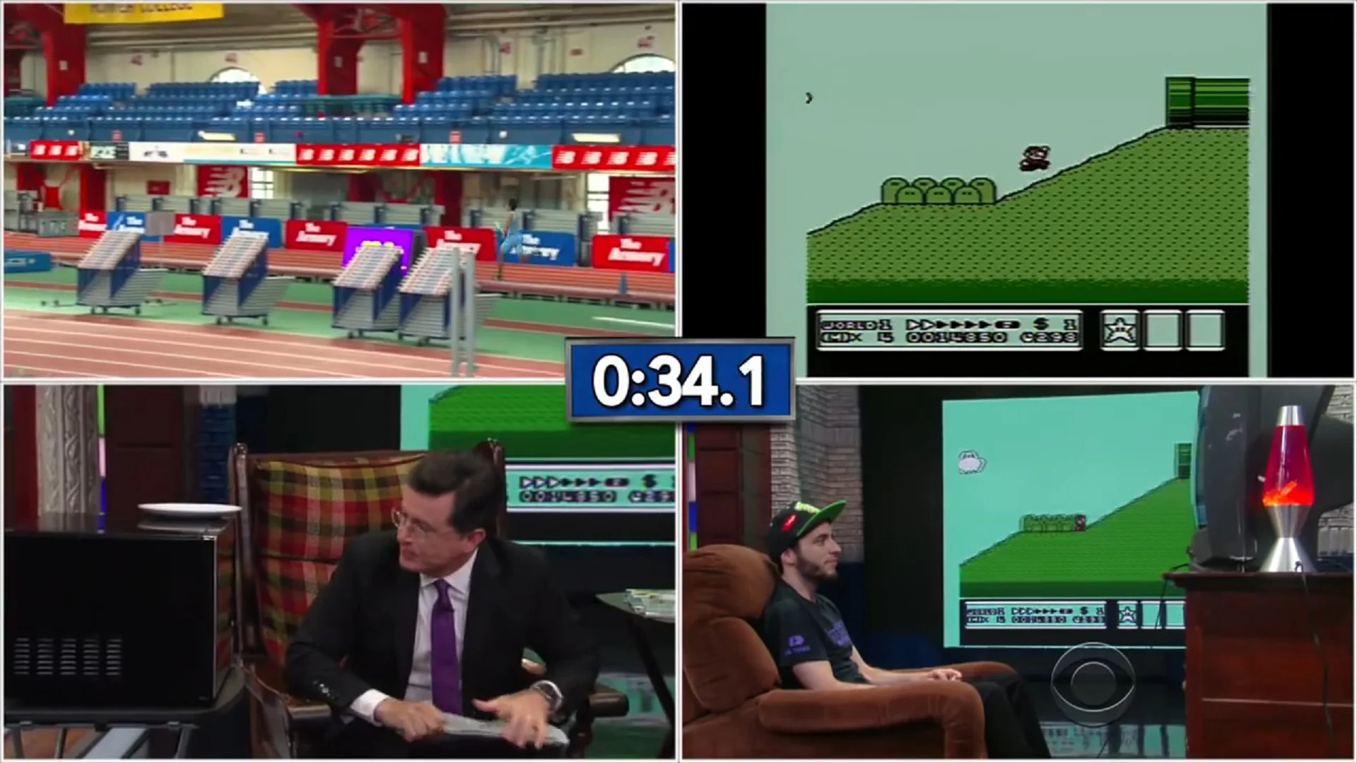 Stephen Colbert Takes On A SUPER MARIO 3 Speedrunner