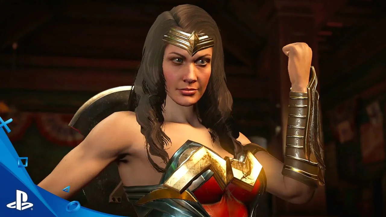 Wonder Woman And Blue Beetle Throw Down In Latest INJUSTICE 2 Footage