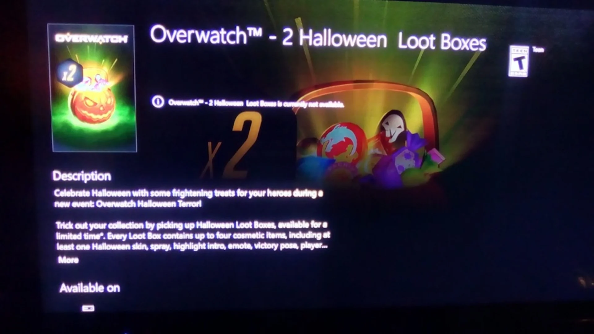 OVERWATCH Halloween Event Leaks Via XBox Store