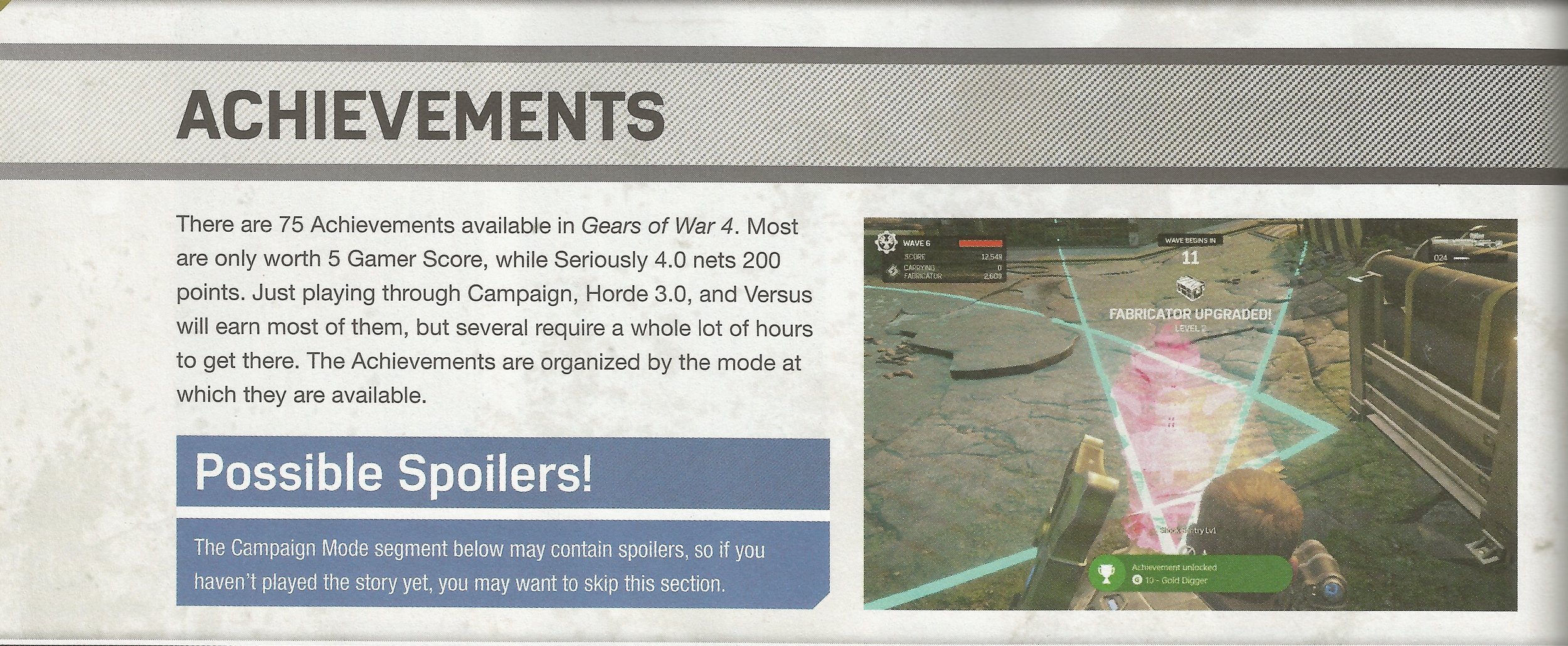 Level 10 achievement in Gears of War 4