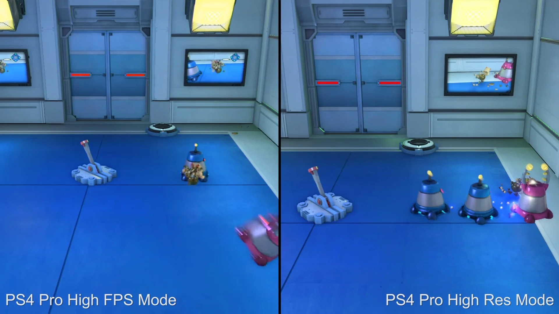 Here's KNACK Running On High FPS Mode On Standard PS4 Vs. PS4 Pro