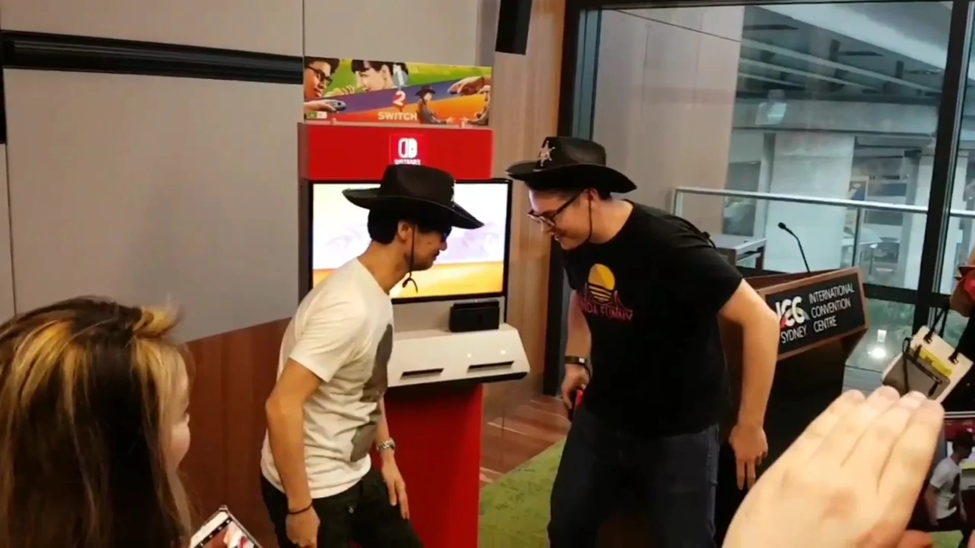 Watch Hideo Kojima Playing 1,2 SWITCH In A Cowboy Hat