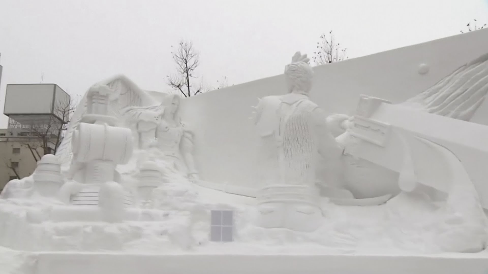Impressive FINAL FANTASY 7 Ice Sculpture Show