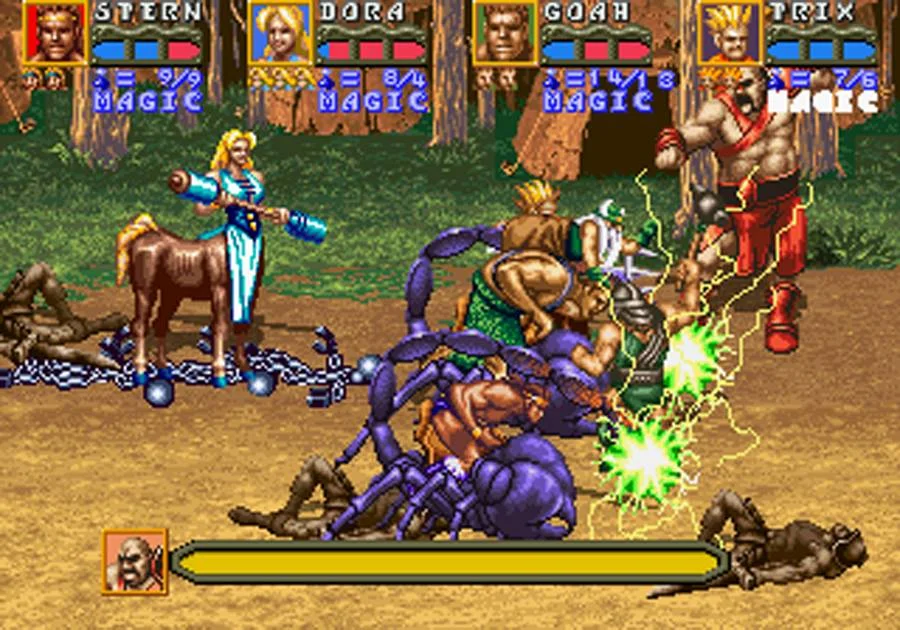 The Sequel coin op to Golden Axe - The Revenge of Death Adder was a massive improvement