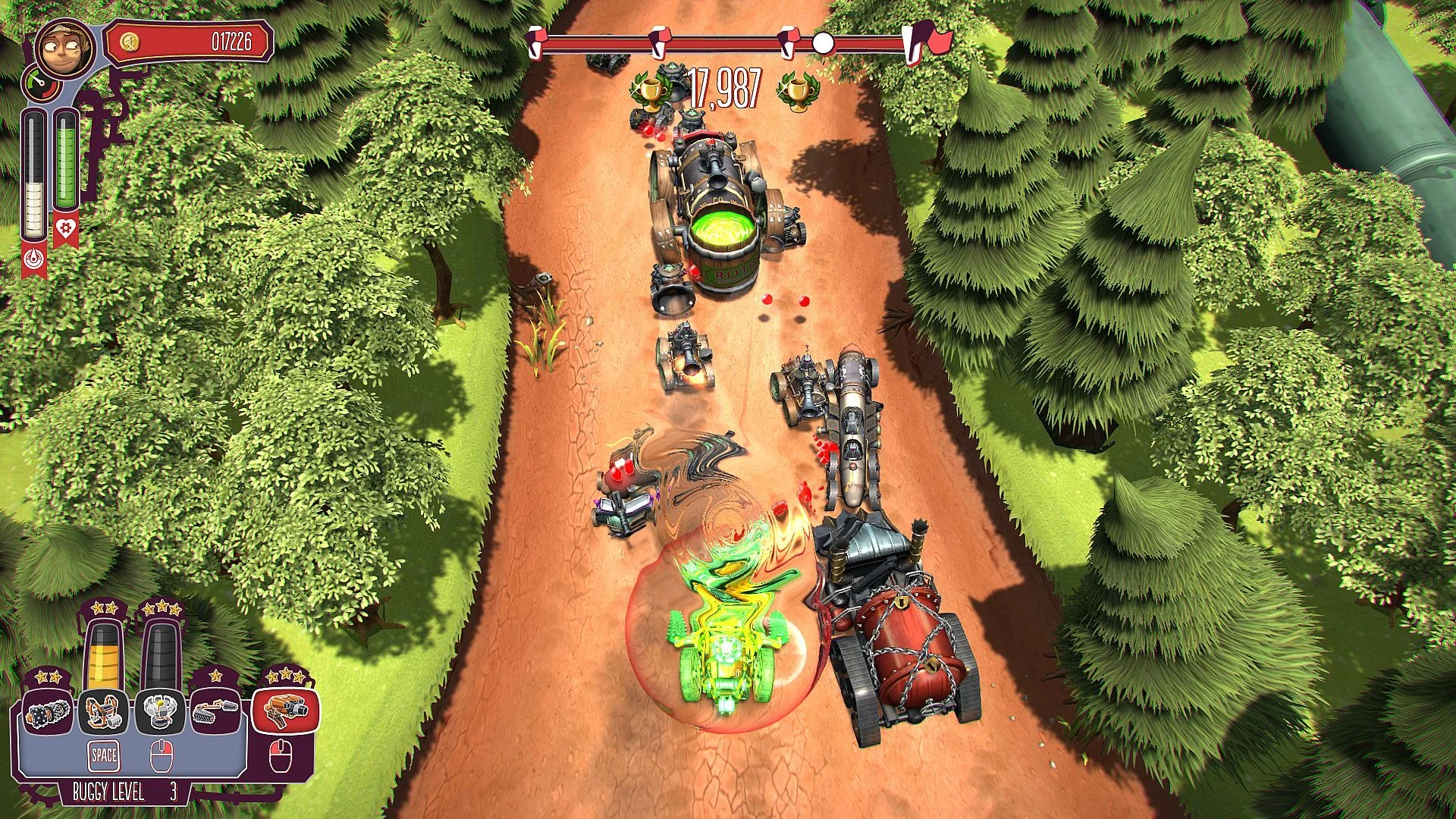 Lots of beautiful, vibrant areas and inventive enemy design show off this polished Indie title