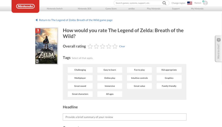 You Can Now Leave Switch Game Reviews on Nintendo's Website — GameTyrant