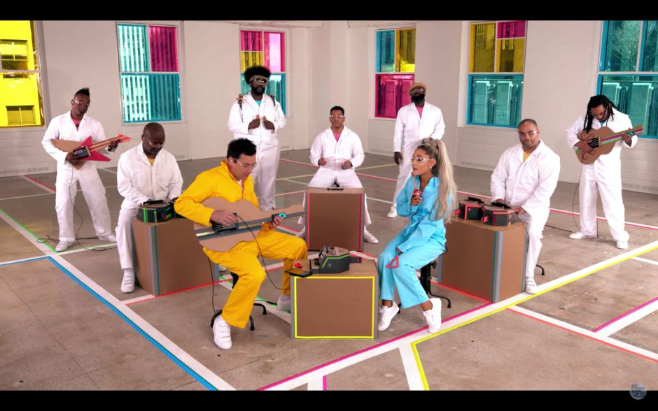 Check Out Ariana Grande and Jimmy Fallon Sing with Nintendo Labo