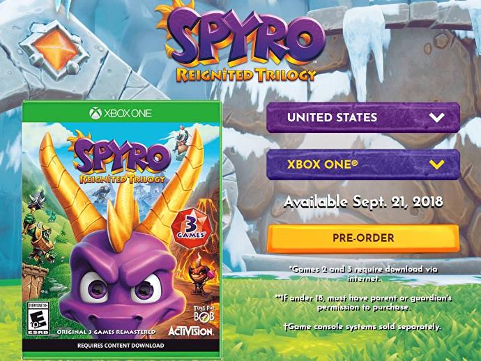 kort Svag Svinde bort The Physical Edition Of SPYRO REIGNITED TRILOGY Will Require Players To  Download The Second And Third Games — GameTyrant