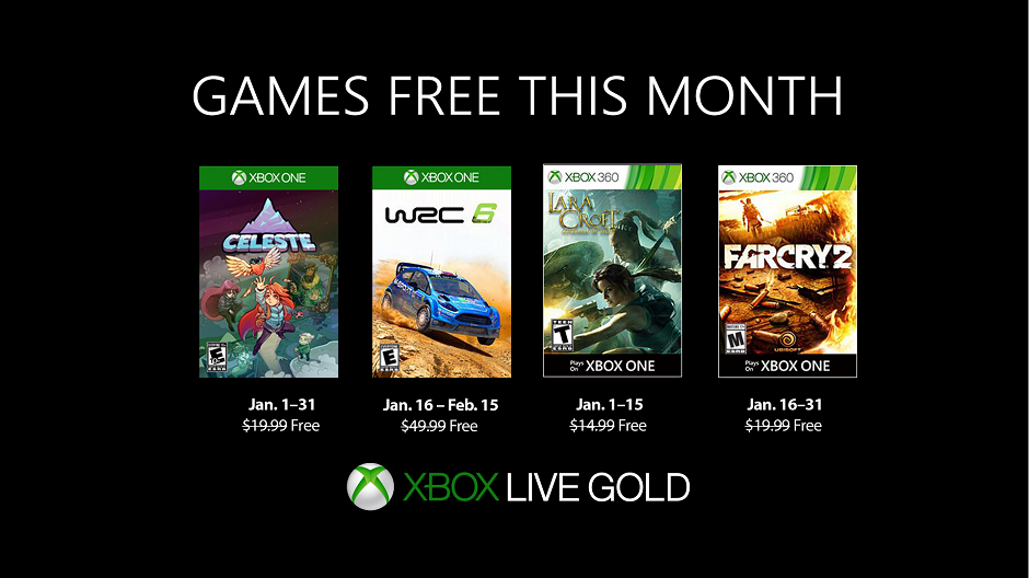 Games With Gold January 2019 Titles Revealed