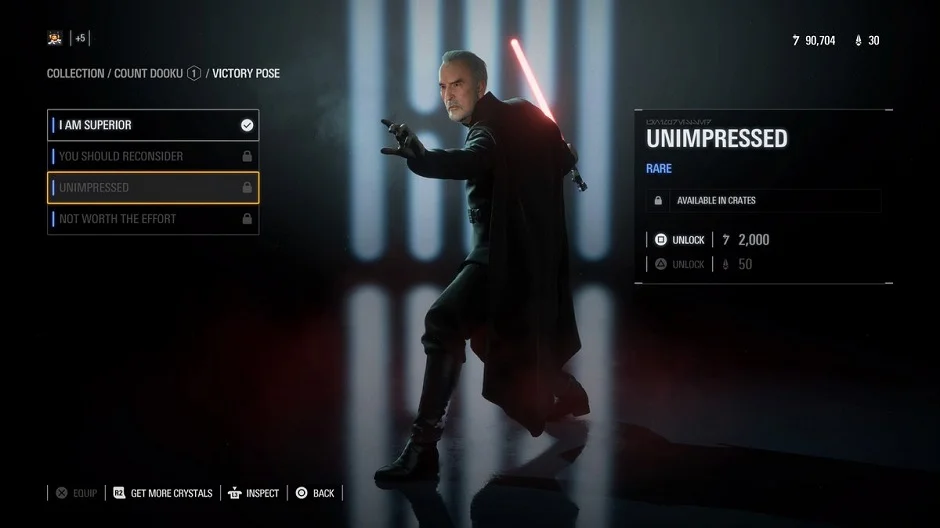STAR WARS BATTLEFRONT II Adds Count Dooku Starting Today