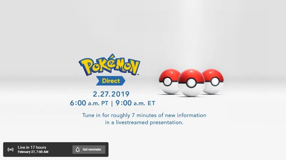 POKEMON Nintendo Direct Inbound For Tomorrow!