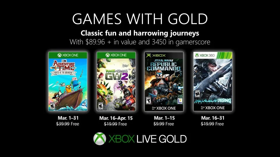 Games With Gold March 2019 Games Revealed!