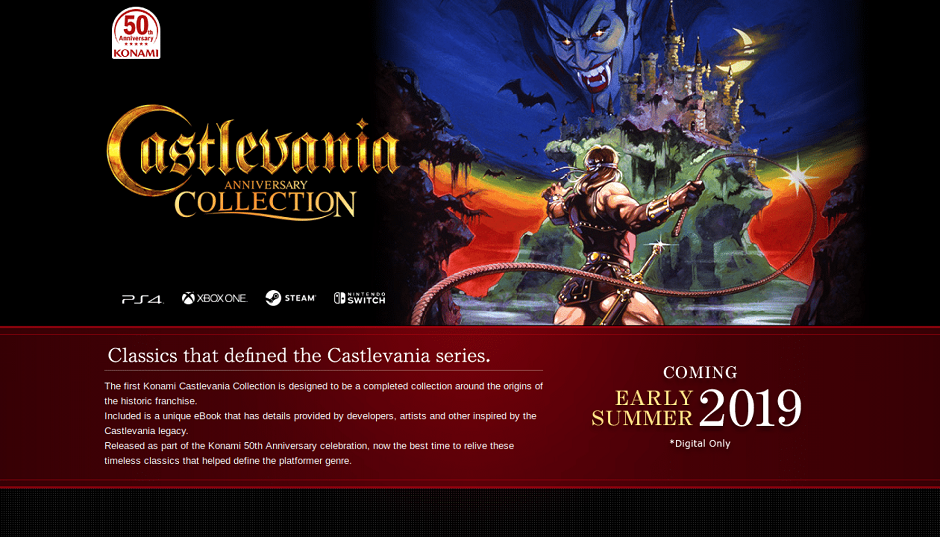 CASTLVANIA ANNIVERSARY COLLECTION Is Adding Japanese Versions To The Mix Post Launch
