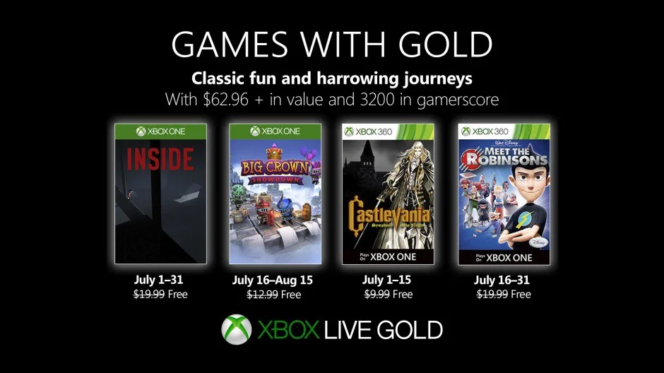 July 2019 Games With Gold Now Available!