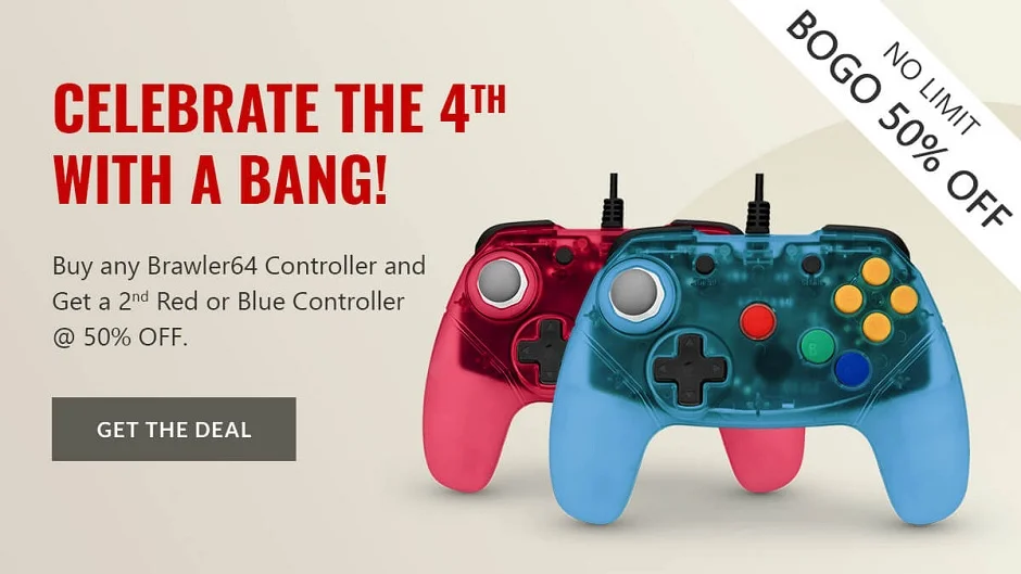 Retro Fighters Offering A Buy 1 Get 1 50% Off On Their Modern N64 Controllers!