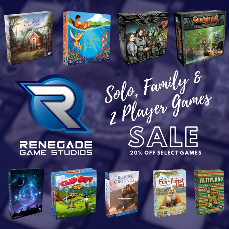 Renegade Game Studios Discount Tabletop Games To Make Social Distancing More Fun