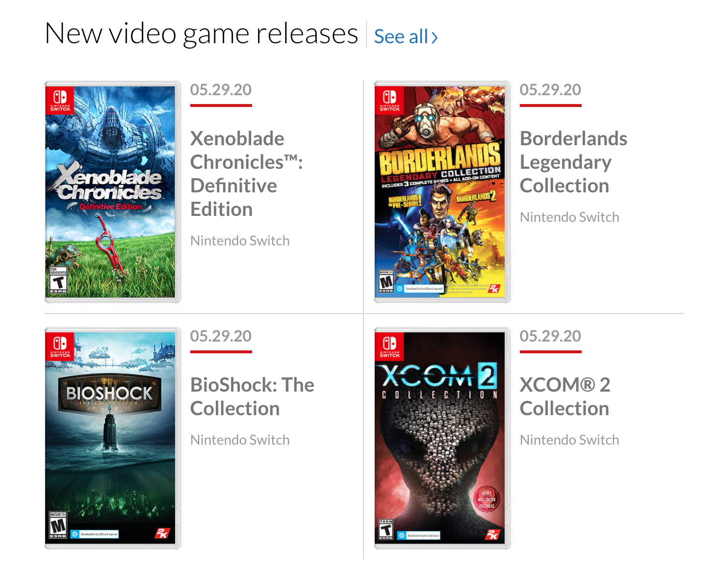 Big Games And Collections Launch On The Nintendo Switch