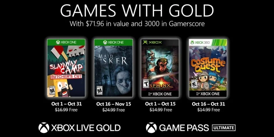 Xbox Unveiled October's Spooky Games With Gold