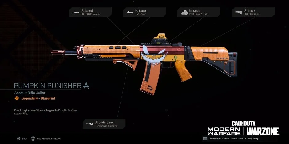 Players Are Having Issues Unlocking The Pumpkin Punisher Blueprint In CALL OF DUTY: WARZONE