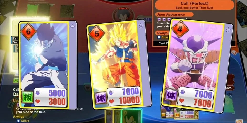 Check Out The New DBZ Card Game In The Latest Free Update For DRAGONBALL Z: KAKAROT