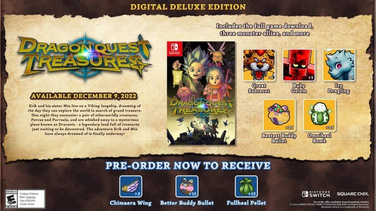 All Dragon Quest Monsters: The Dark Prince Pre-Order Bonuses