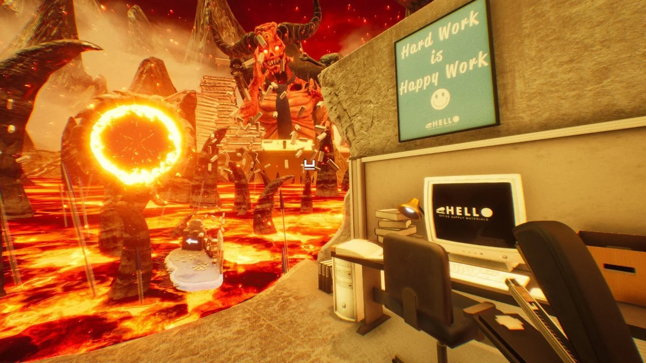 Fiendish Speedrunning Begins When HELL OF AN OFFICE Launches Into Early Access
