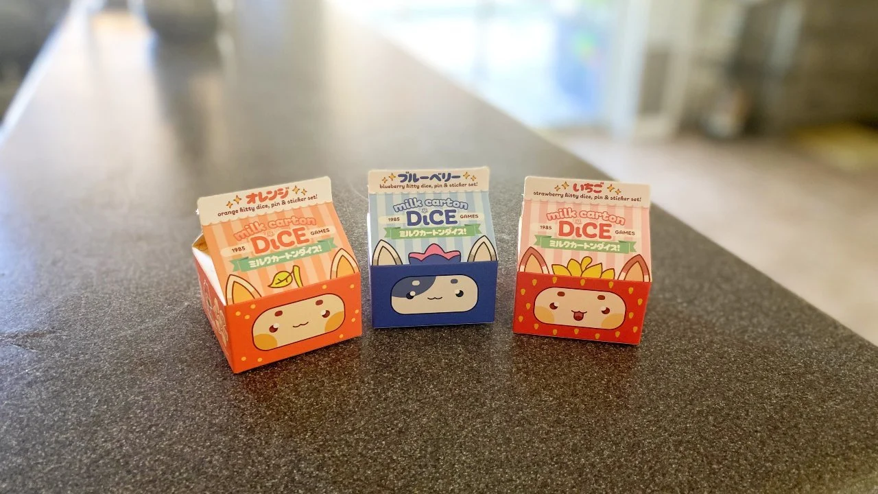 MILK CARTON DICE Kickstarter Preview: The Most Adorable Set Of Dice You'll Ever See
