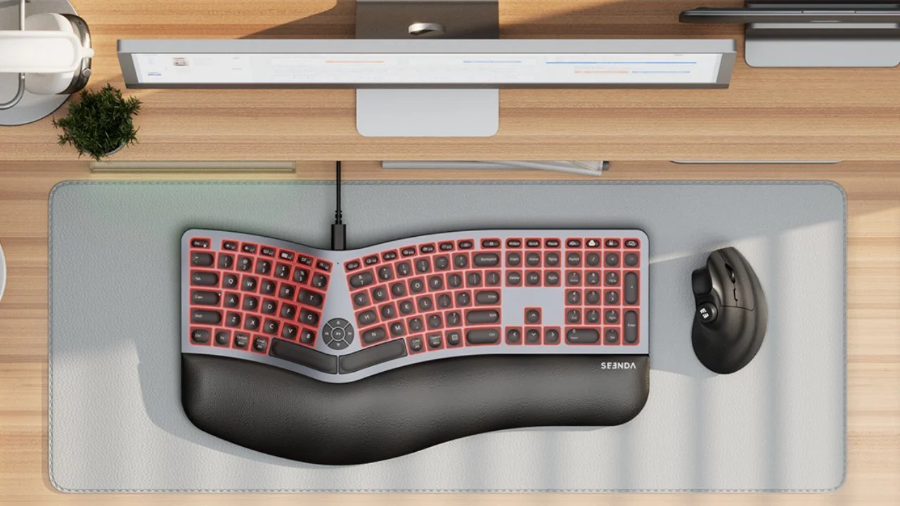 Seenda Launches A New Ergonomic Keyboard With 7-Color Backlight, Multi-Device Support, and Special Amazon Discount