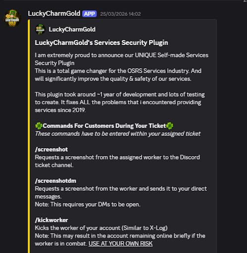 LuckyCharmGold's Services Security Plugin Is INSANE