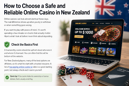 How to Choose a Safe and Reliable Online Casino in New Zealand