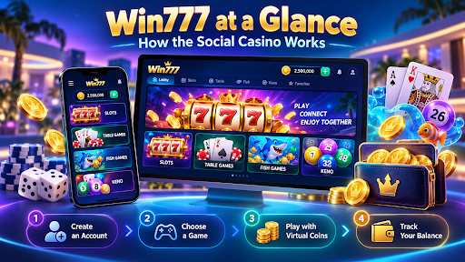 Win777 at a Glance: How the Social Casino Works
