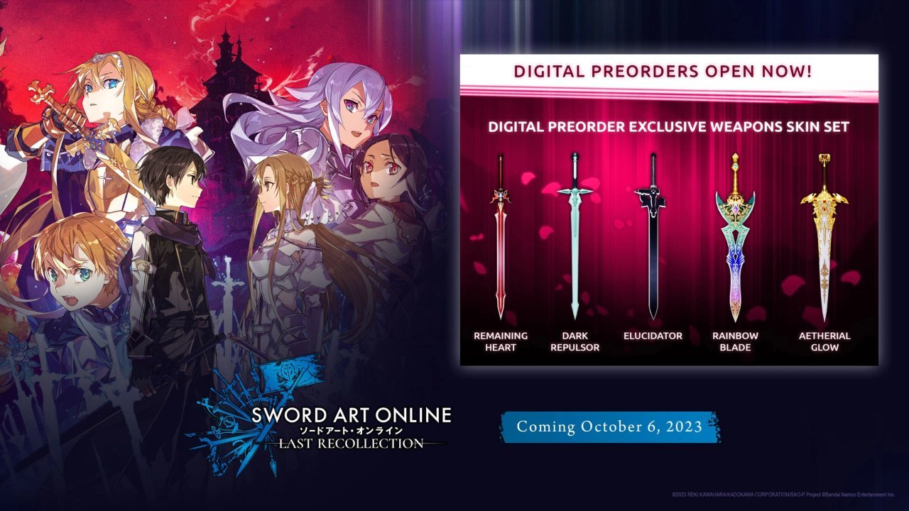 Sword Art Online Last Recollection abre pré-venda