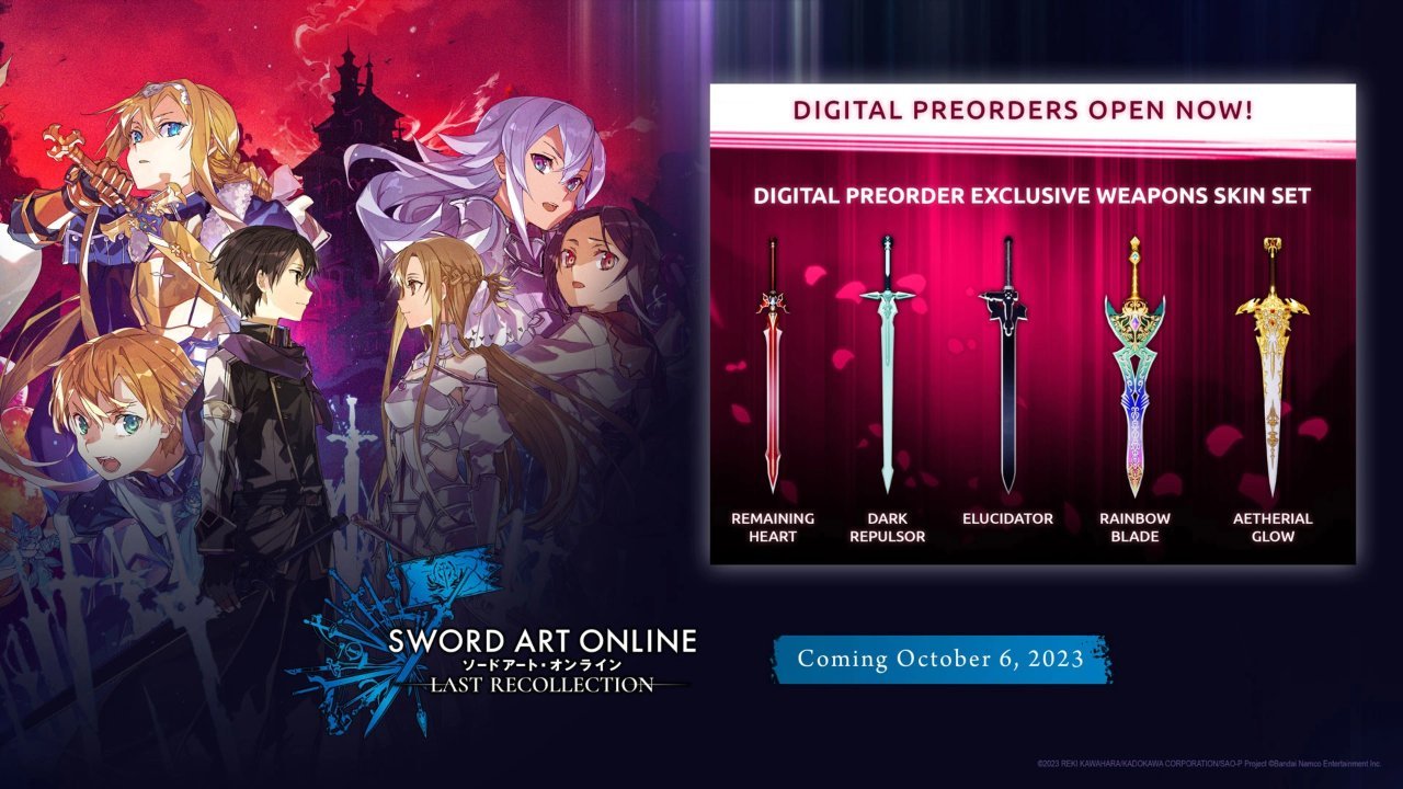 Sword Art Online Last Recollection' Pre-Order Goes Live With Mysterious  Story Teaser - The Illuminerdi