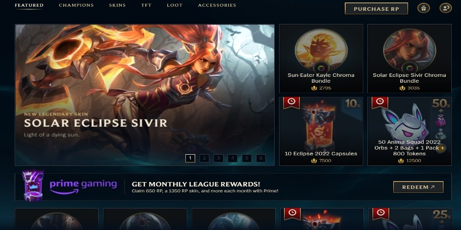 Who hasn t gotten a skin in League?