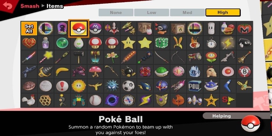 Item Poké Ball - Mew  Super Smash Bros. Ultimate