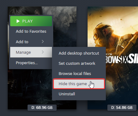 How to Hide Games on Steam