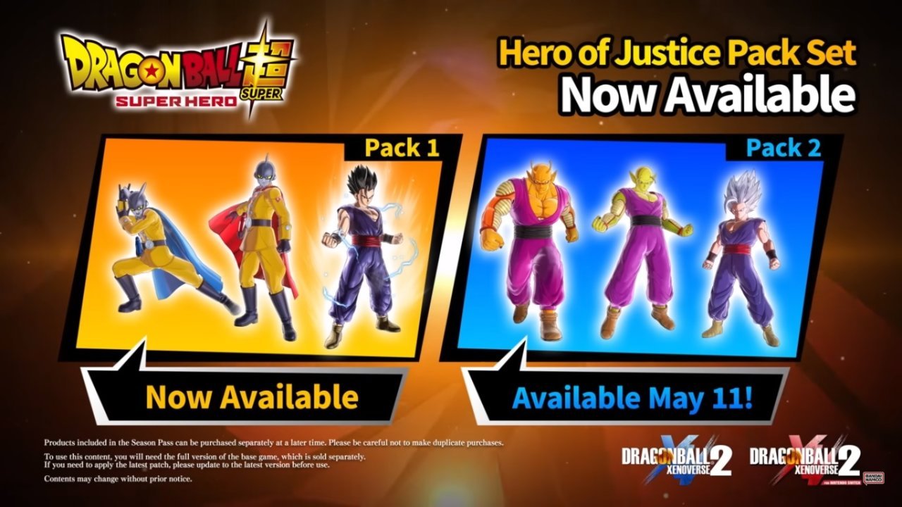 DRAGON BALL XENOVERSE 2 - HERO OF JUSTICE Pack Set no Steam